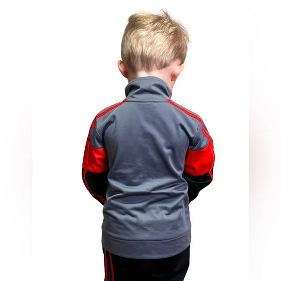 Adidas Youth Boys Jogger Set Red and Black size 2T - Picture 3 of 8